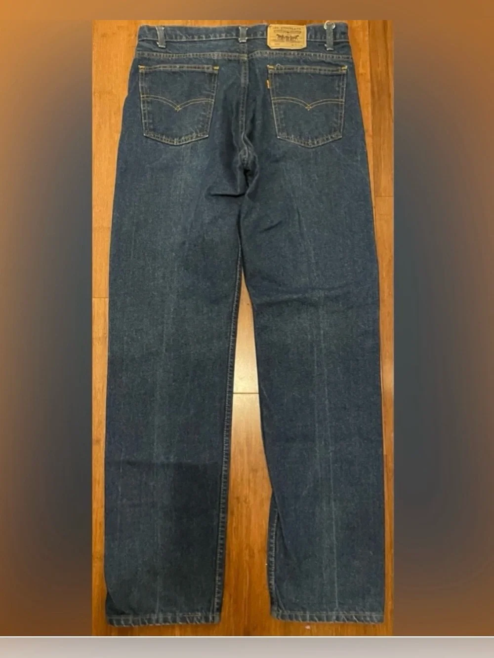 Levi’s Men's Jeans Vintage 505 Blue Straight-Leg Orange Tab 1990 USA 36 x 34